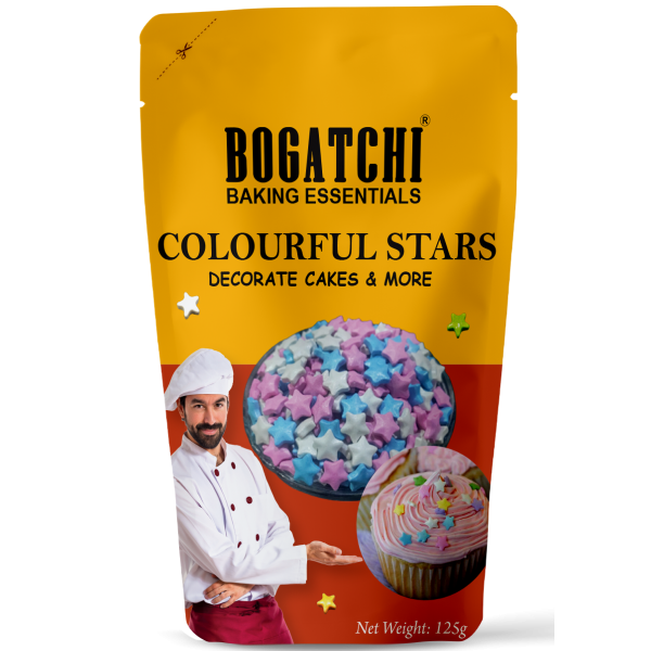 BOGATCHI Colorful Stars for Cake Decoration